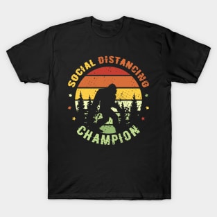 Social Distancing Champion Bigfoot Gift T-Shirt